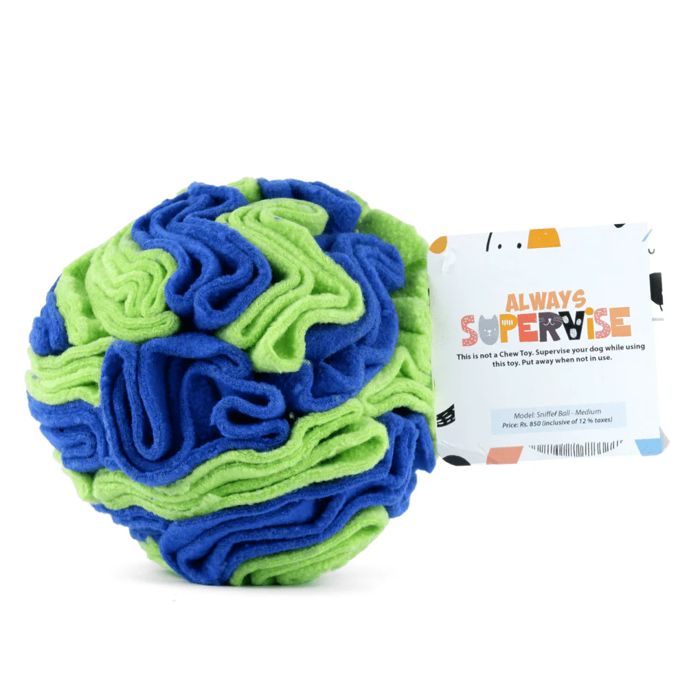 For The Love Of Dog Sniffer Ball Toy for Dogs (Blue/Green) - Image 6