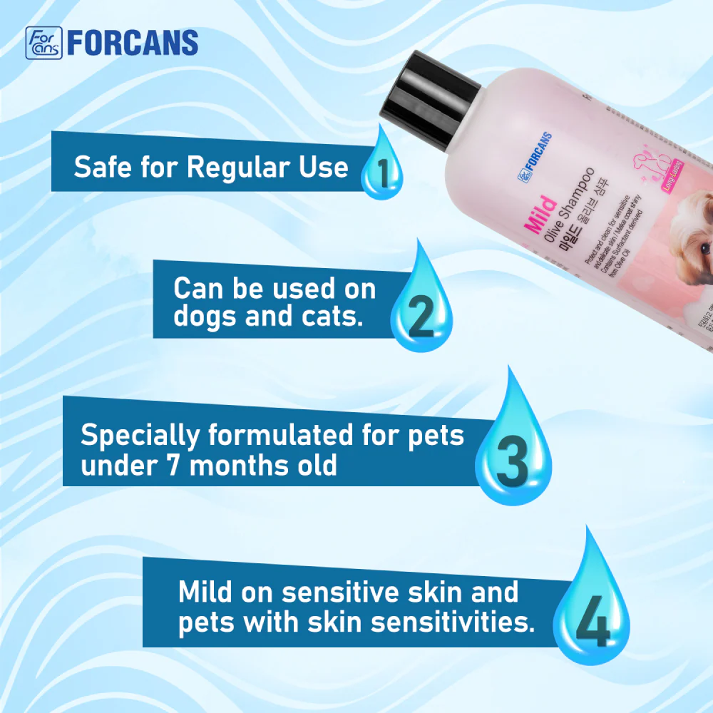 Forcans Mild Olive Shampoo for Dogs - Image 2