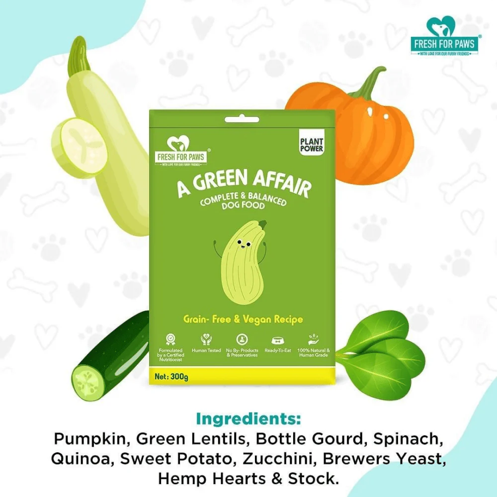 Fresh For Paws A Green Affair Grain Free & Vegan Dog Wet Food (100g) - Image 4