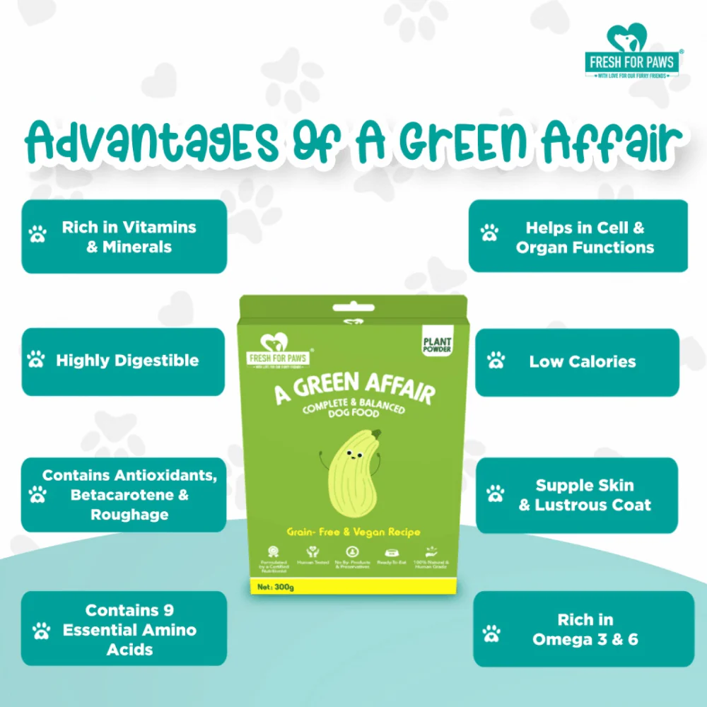 Fresh For Paws A Green Affair Grain Free & Vegan Dog Wet Food (300g) - Image 5