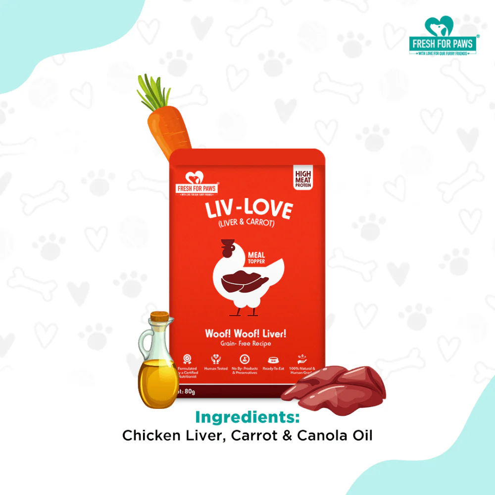 Fresh For Paws Chicken Liver Pumpkin Liv Love & Chicken Liver Carrot Liv Love Supplement for Dogs - Image 11