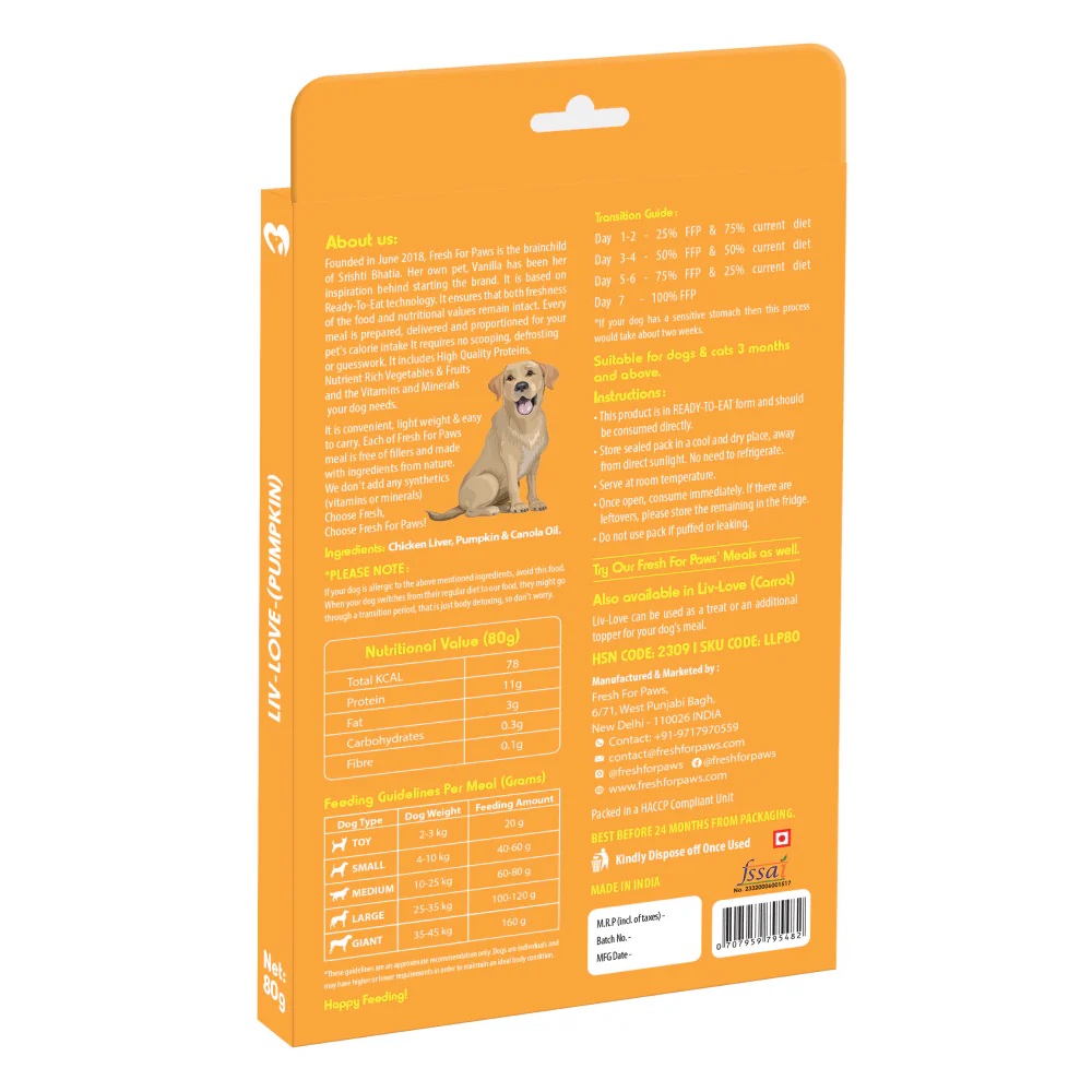 Fresh For Paws Chicken Liver & Pumpkin Liv Love Supplement for Dogs - Image 5