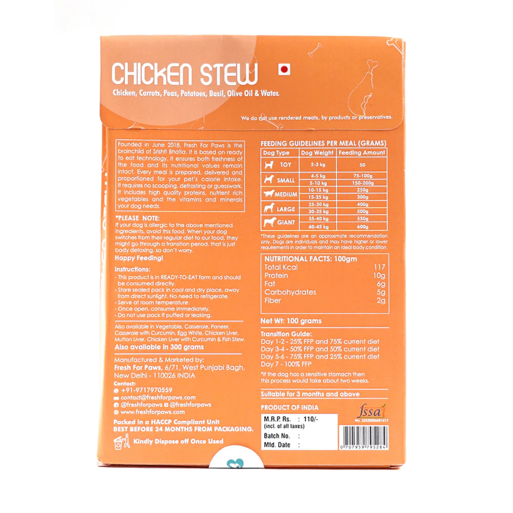 Fresh For Paws Chicken Stew & Egg White Stew Dog Wet Food - Image 3