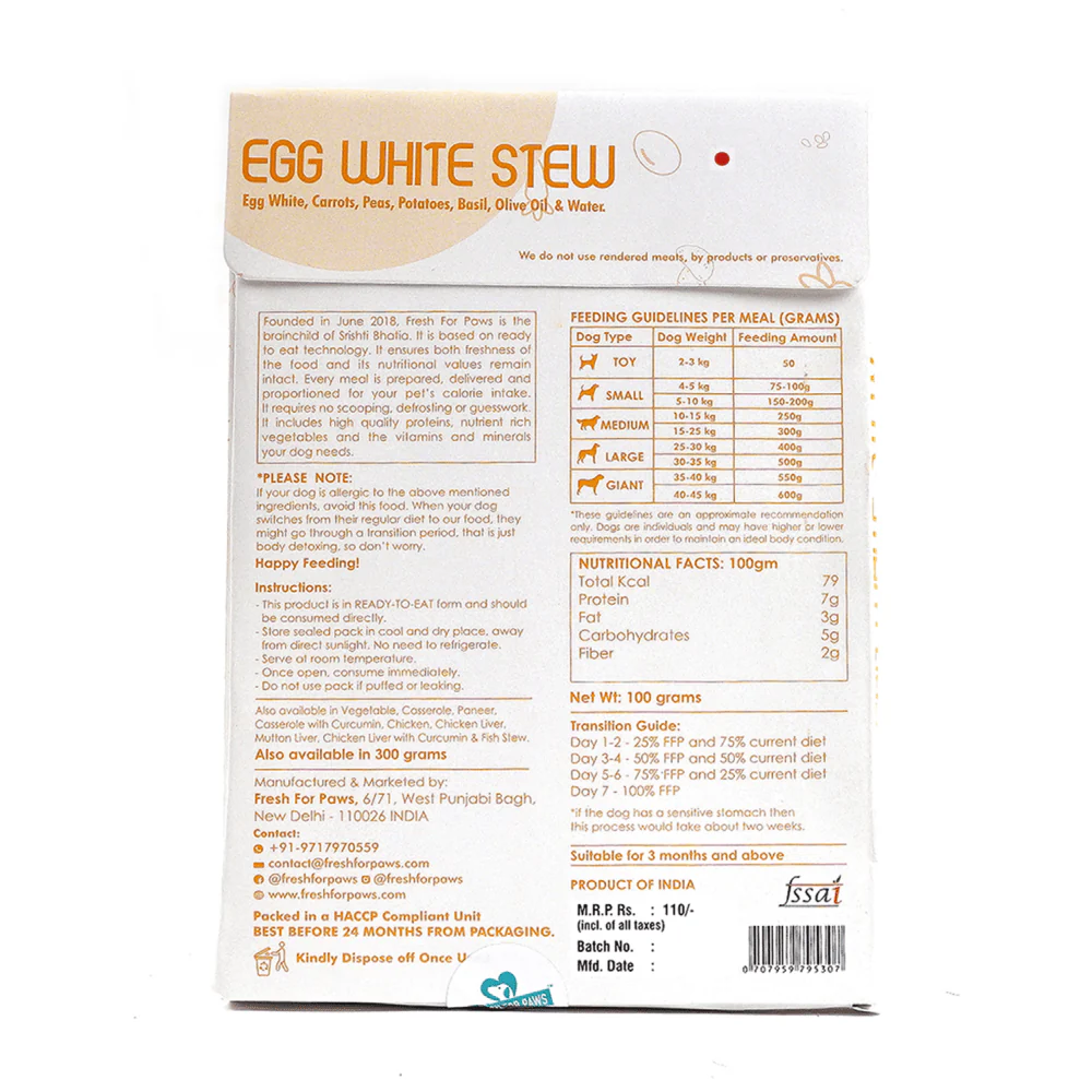 Fresh For Paws Chicken Stew & Egg White Stew Dog Wet Food - Image 5