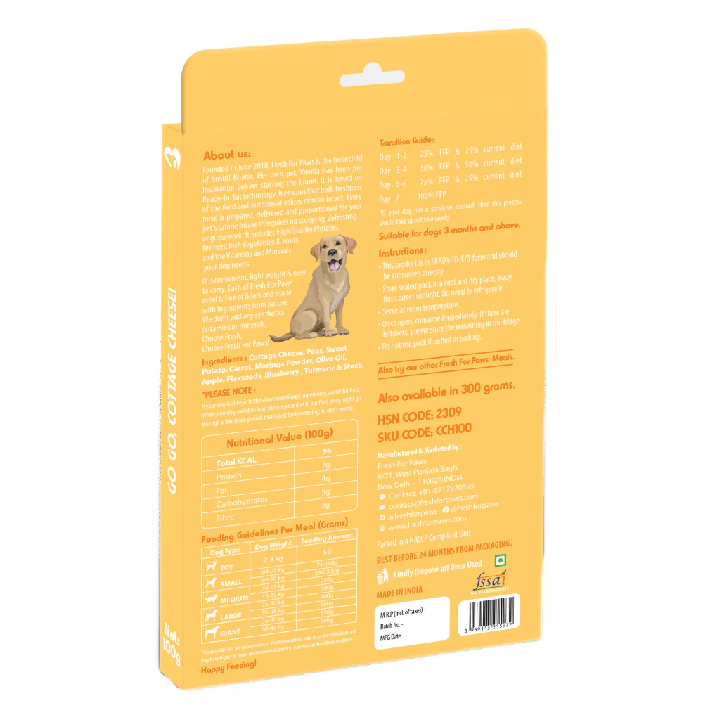 Fresh For Paws Go Go Cottage Cheese Dog Wet Food (300g) - Image 4