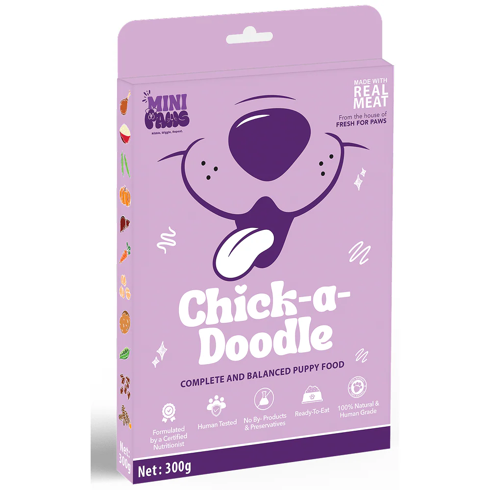 Fresh for Paws Mini Paws Chick A Doodle Puppy Dog Wet Food - Image 2