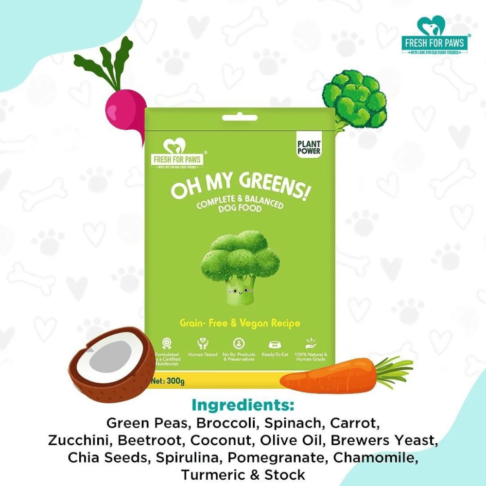 Fresh For Paws Oh My Greens Dog Wet Food (300g) - Image 5