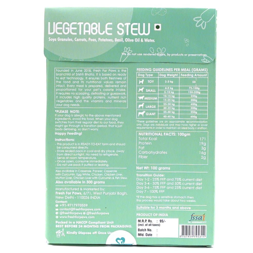 Fresh For Paws Vegetable Stew & Casserole with Curcumin Vegetarian Dog Wet Food - Image 3