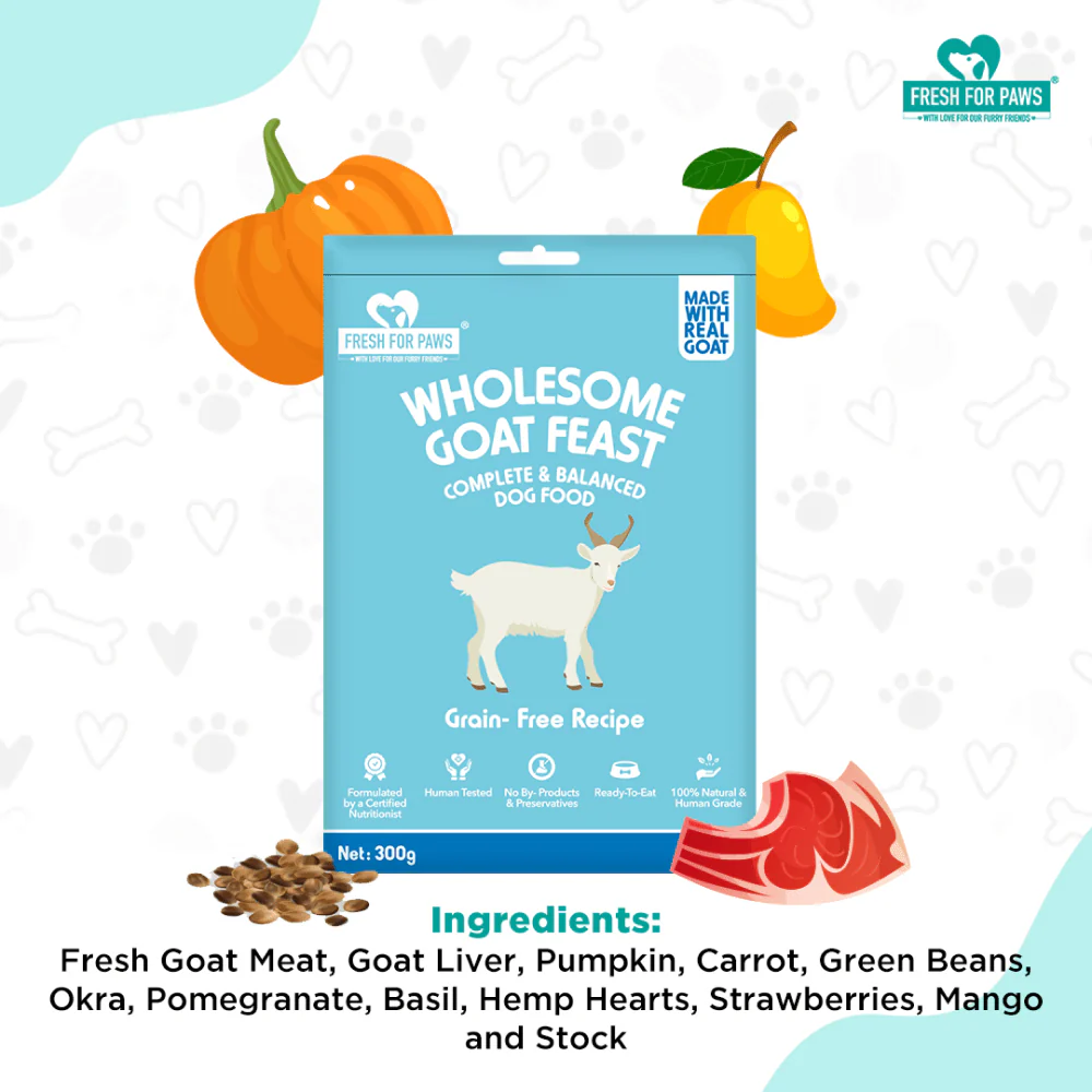 Fresh For Paws Wholesome Goat Feast Wet Food for Dogs (300g) - Image 5