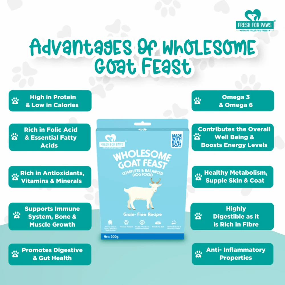 Fresh For Paws Wholesome Goat Feast Wet Food for Dogs (300g) - Image 6