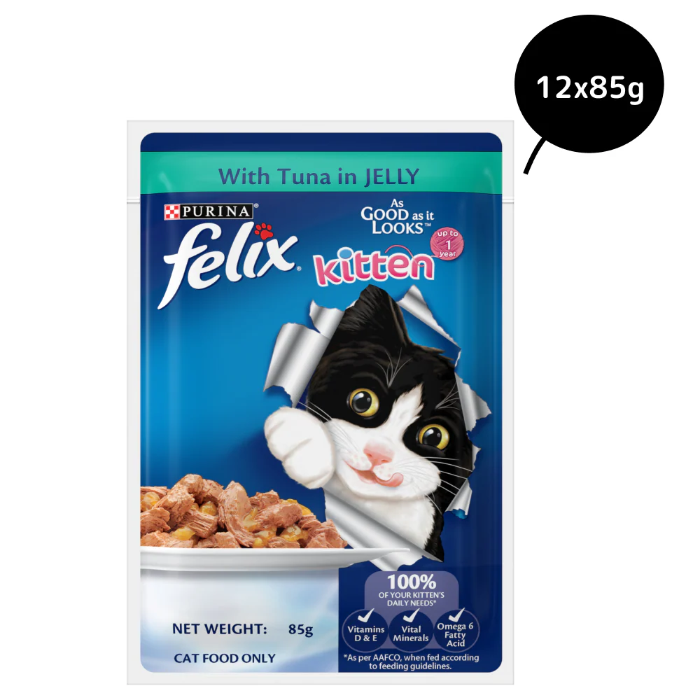 Friskies Kitten Cat Dry Food and Purina Felix Tuna with Jelly Kitten Wet Food Combo - Image 17