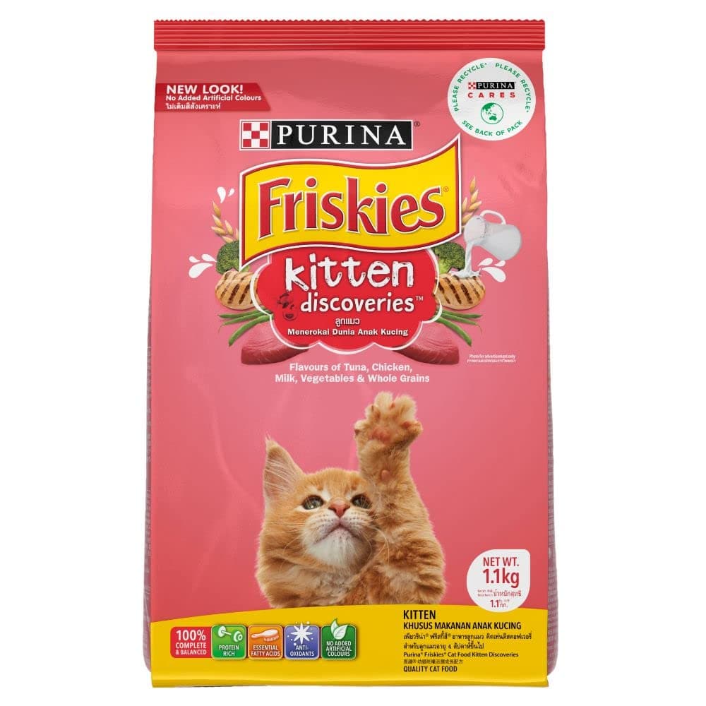 Friskies Kitten Cat Dry Food and Purina Felix Tuna with Jelly Kitten Wet Food Combo - Image 2