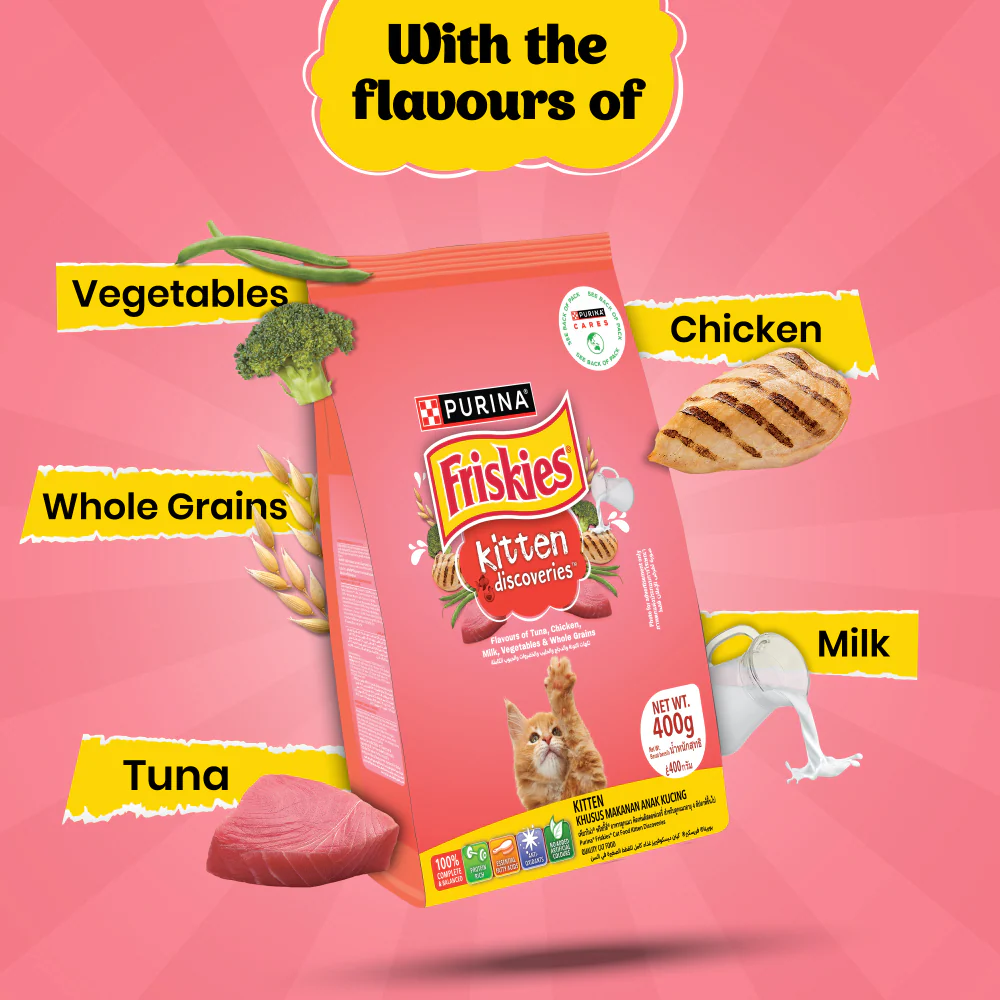 Friskies Kitten Cat Dry Food and Purina Felix Tuna with Jelly Kitten Wet Food Combo - Image 6