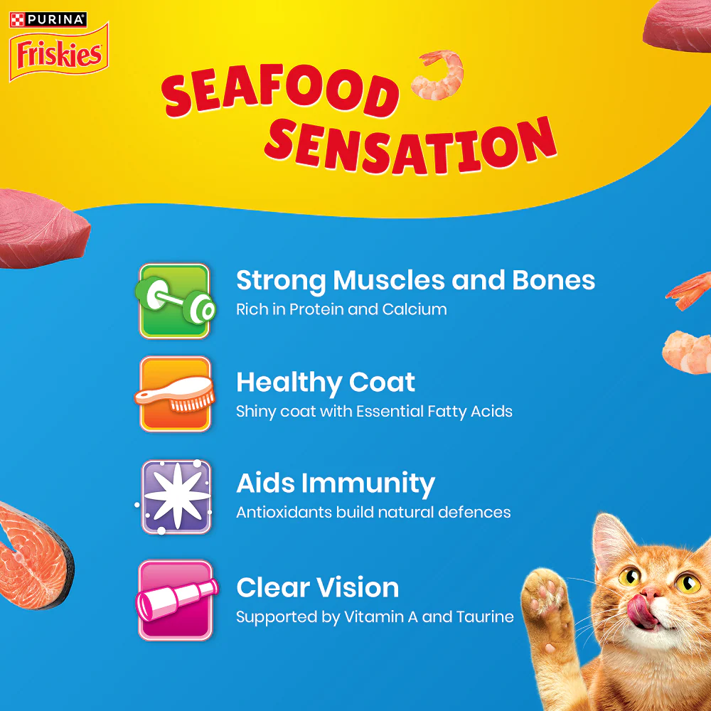 Purnia Friskies Seafood Cat Dry Food - Image 4
