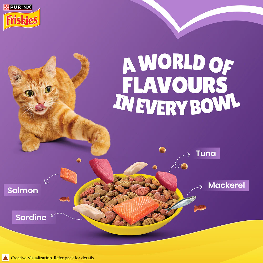 Purnia Friskies Surfin Favourites Adult Cat Dry Food - Image 3