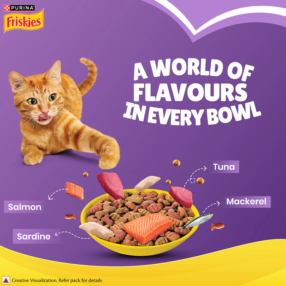 Purnia Friskies Surfin Favourites Adult Cat Dry Food - Image 3