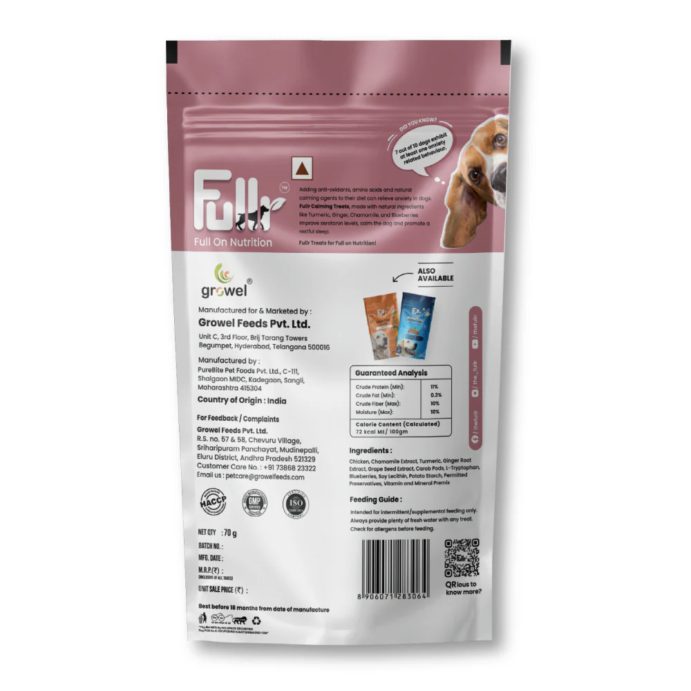 Fullr Anxiety Relief Calming Cold Pressed Dog Treats - Image 2