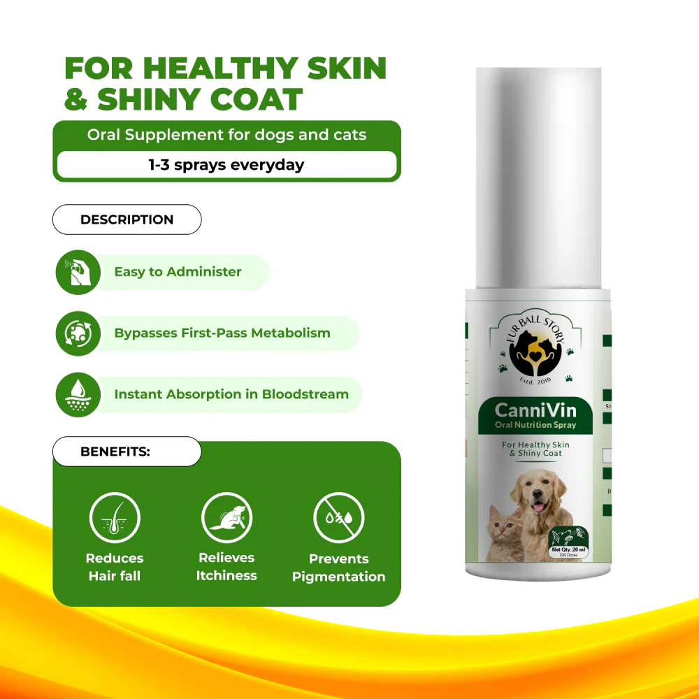FurBall Story Cannivin Healthy Skin & Shiny Coat Spray for Dogs - Image 2