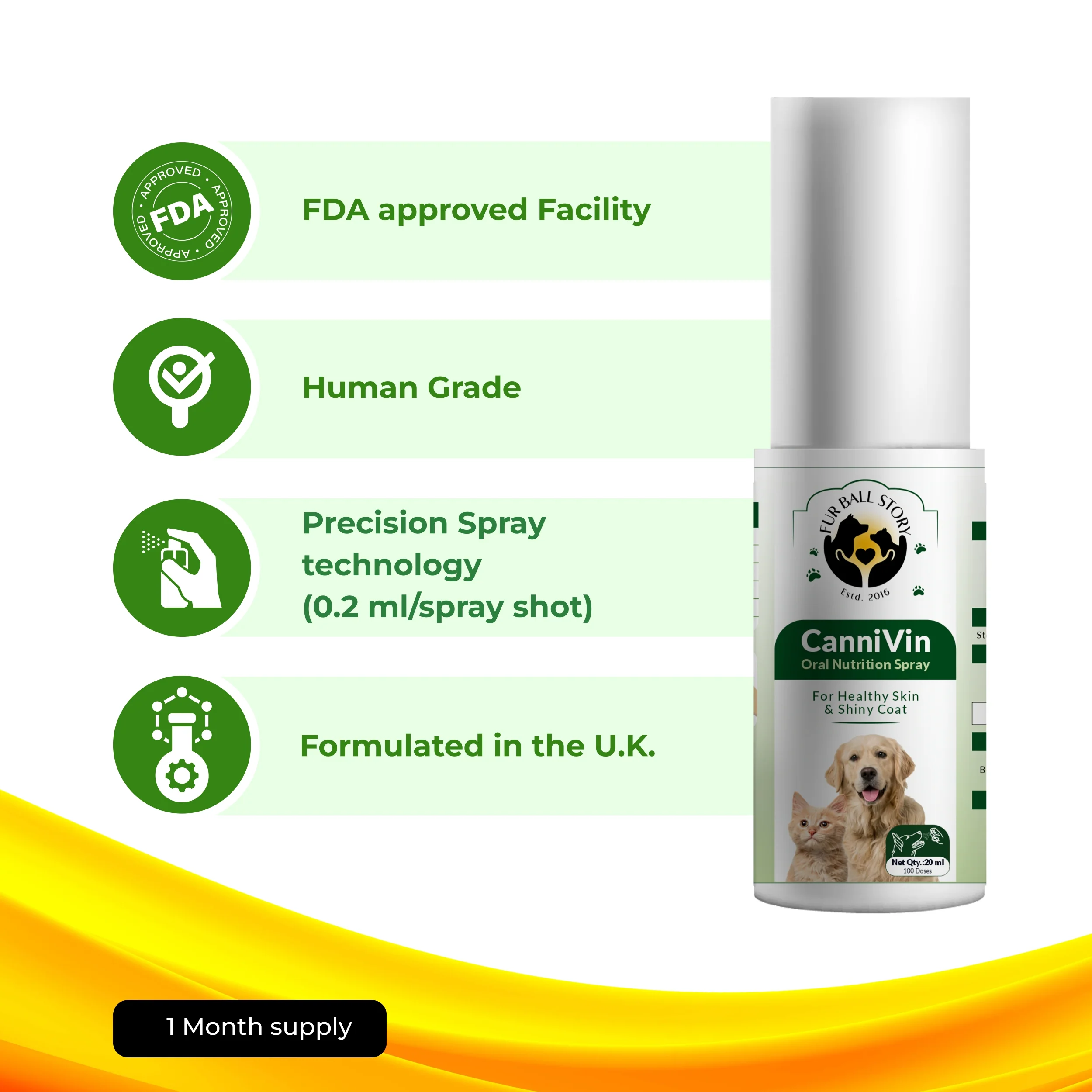 FurBall Story Cannivin Healthy Skin & Shiny Coat Spray for Dogs - Image 5