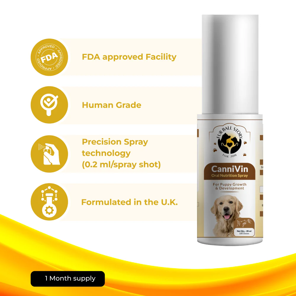 FurBall Story Cannivin Healthy Bones & Teeth Oral Nutritional Spray for Dogs - Image 2