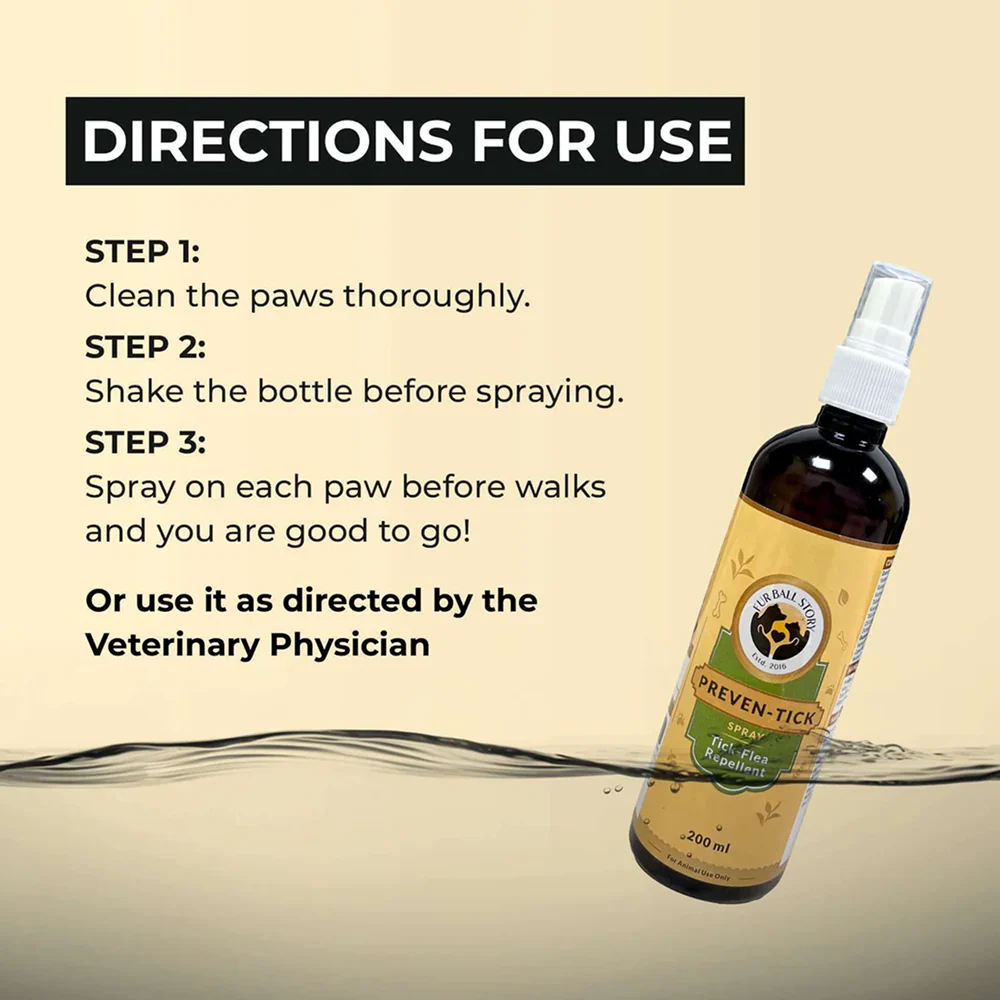 FurBall Story Preven Tick and Flea Spray for Dogs - Image 4