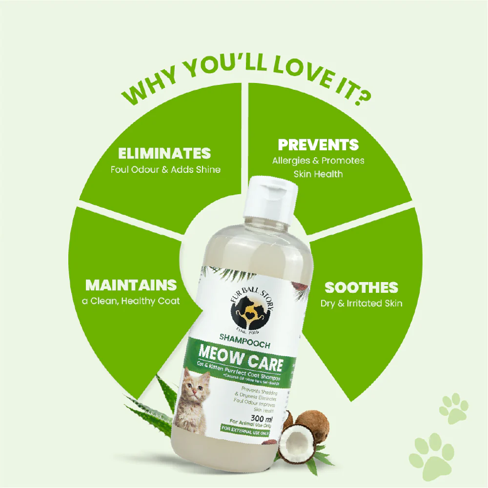 FurBall Story Shampooch Meow Care Shampoo for Cats - Image 3