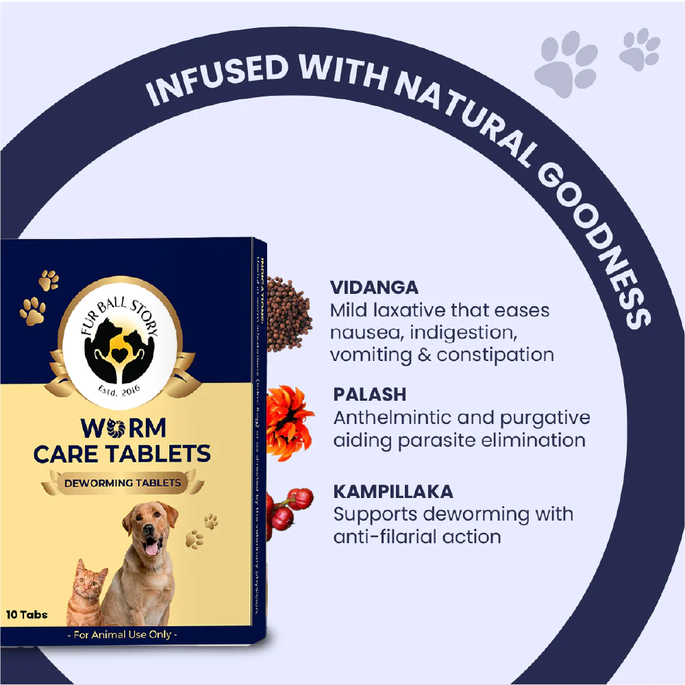 FurBall Story Worm No More Deworming Tablet for Dogs and Cats - Image 4