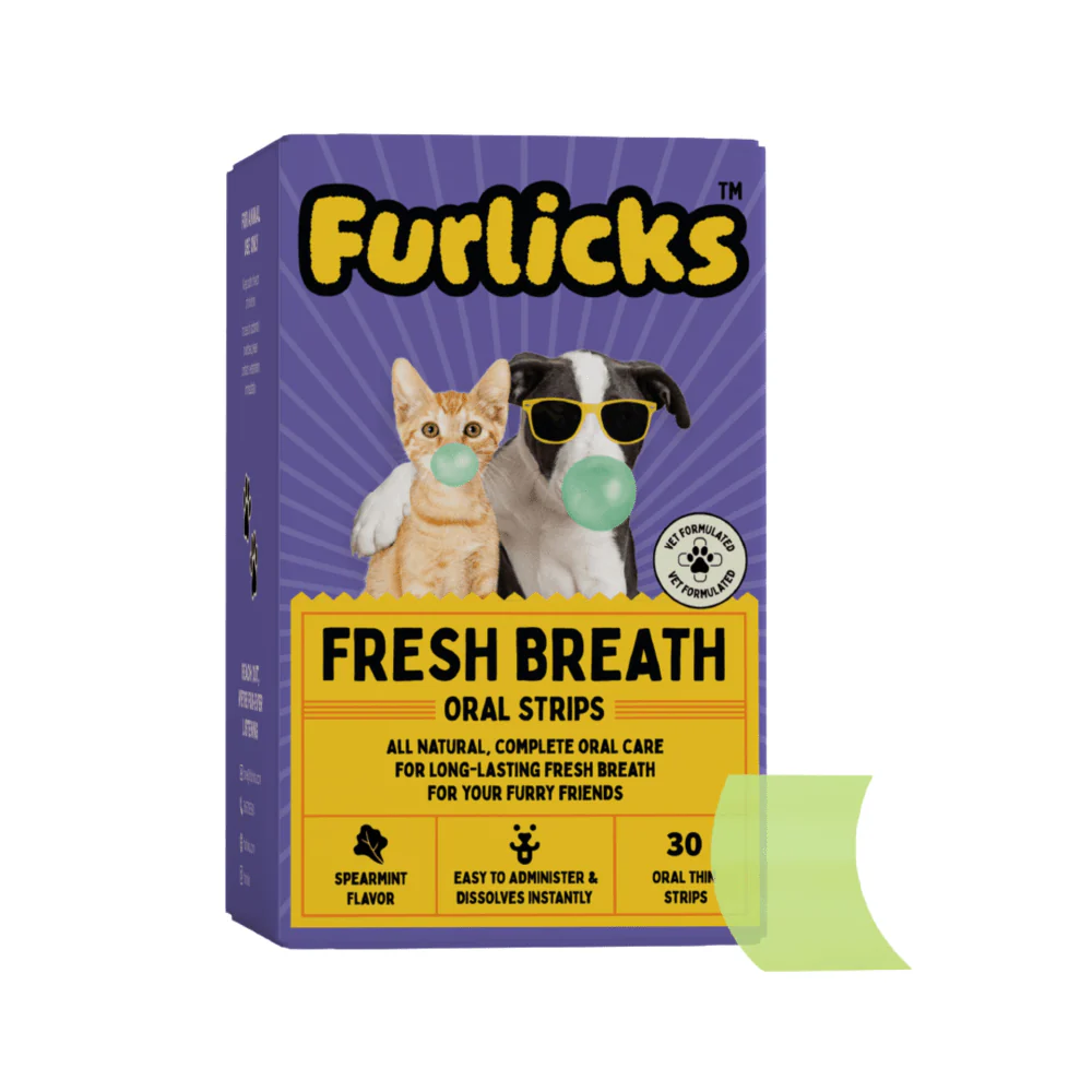 Furlicks Fresh Breath Oral & Gut Health Strips Combo for Cats and Dogs - Image 2