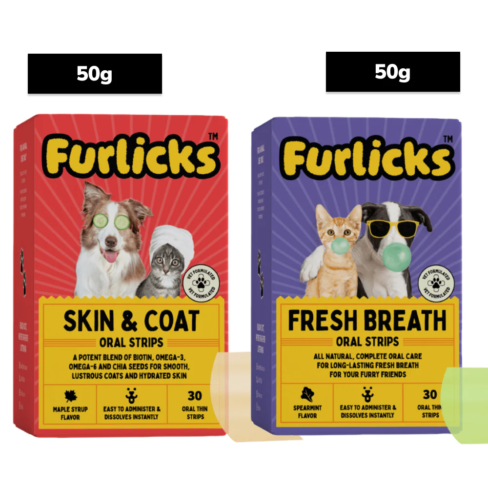 Furlicks Skin Coat & Breath Oral Health Supplement Combo for Dogs & Cats