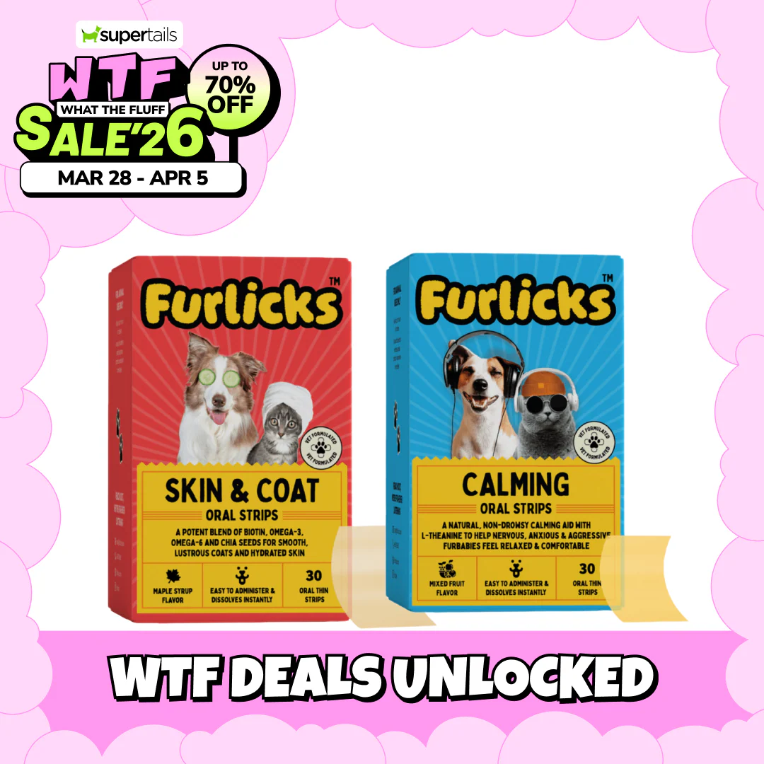 Furlicks Skin Coat & Calming Aid Health Supplement Combo for Dogs & Cats