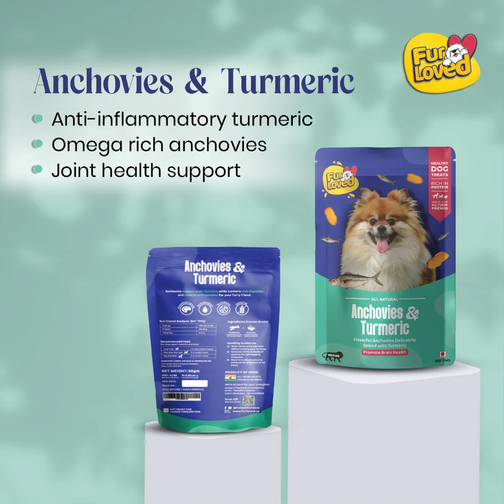 FurLoved Anchovies and Turmeric Omega Dog Treats - Image 4