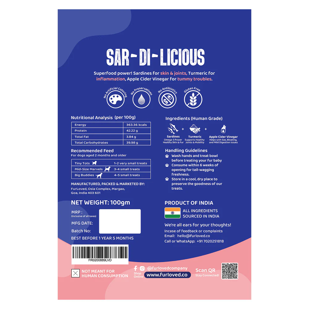 FurLoved Sardilicious Sardine Omega Rich Dogs Treats - Image 5