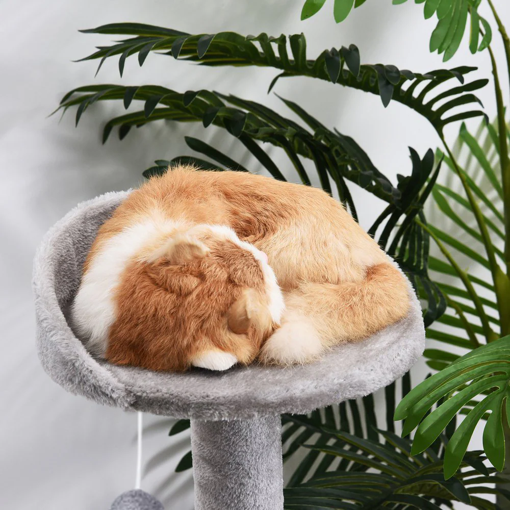 Furrlovers 3 Tier Stairs with Scratching Posts Cat Tree with Plush Bed (Grey) - Image 5