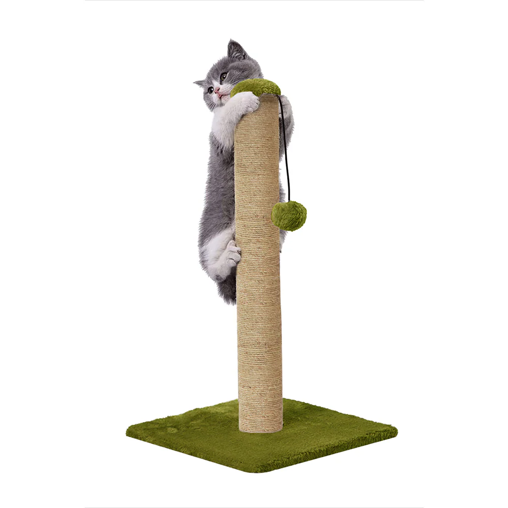 Furrlovers Cat & Kitten Scratching Post Tree with Hammock, Toy & Jute Rope (Green) - Image 4