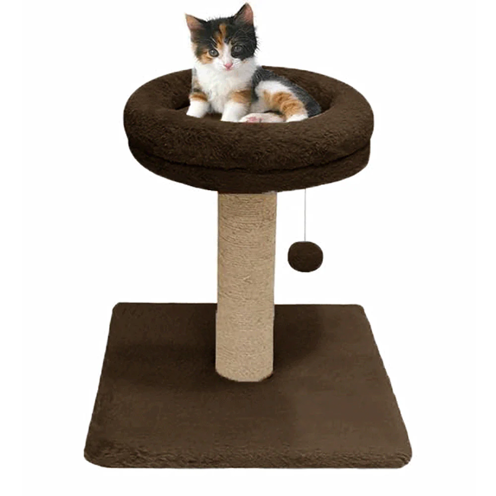Furrlovers Fur Activity Cat Tree Scratching Post with Sisal Tower (Brown) - Image 4