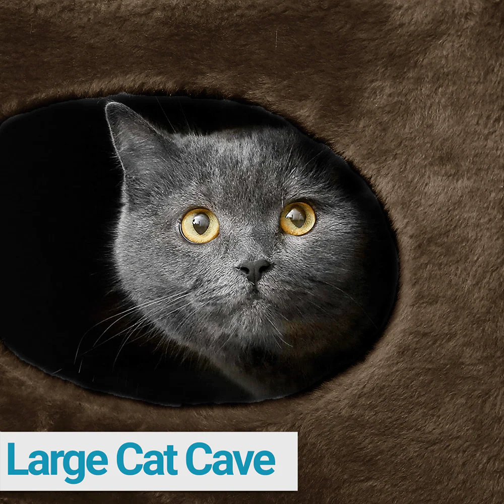 Furrlovers House with Plush Cushion for Cats (Brown) - Image 3