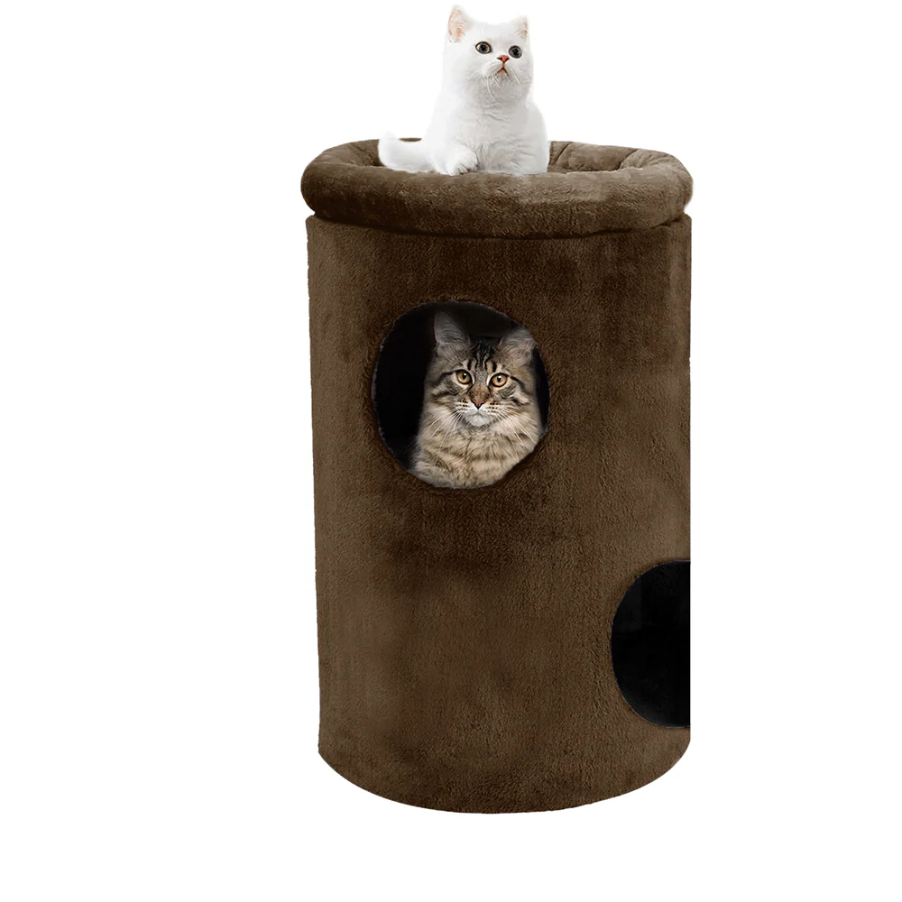 Furrlovers House with Plush Cushion for Cats (Brown) - Image 5
