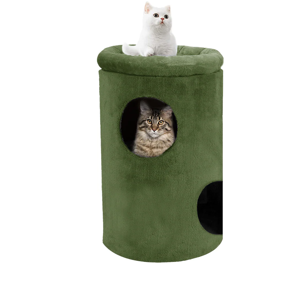 Furrlovers House with Plush Cushion for Cats (Green) - Image 5