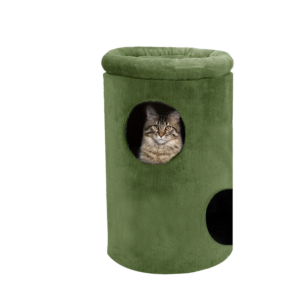 Furrlovers House with Plush Cushion for Cats (Green) - Image 6