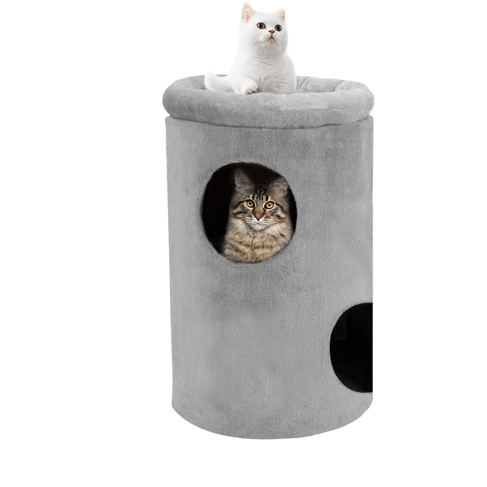 Furrlovers House with Plush Cushion for Cats (Grey) - Image 6