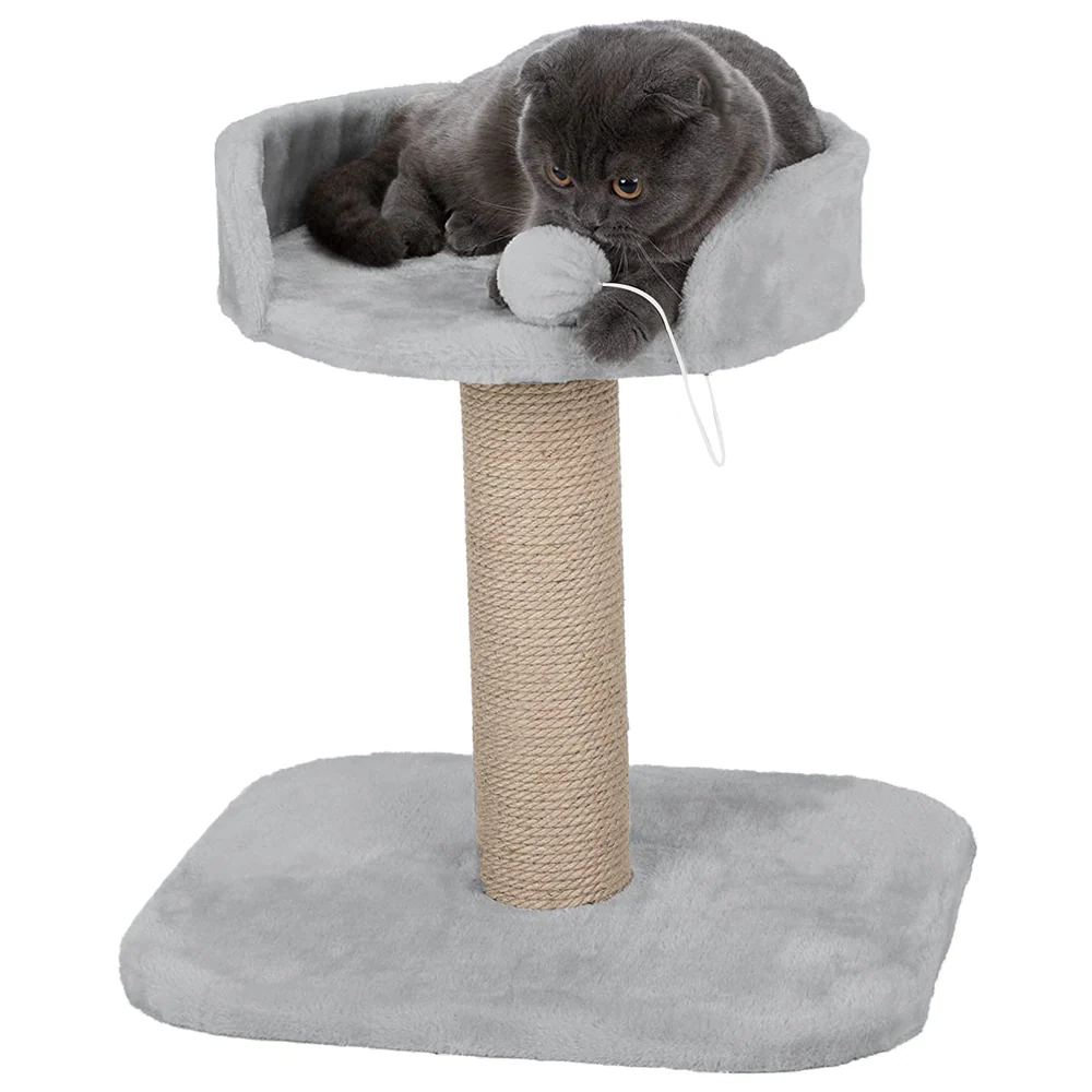 Furrlovers Jute Scratching Posts with Hanging Ball Activity Tree for Cats (Grey) - Image 5