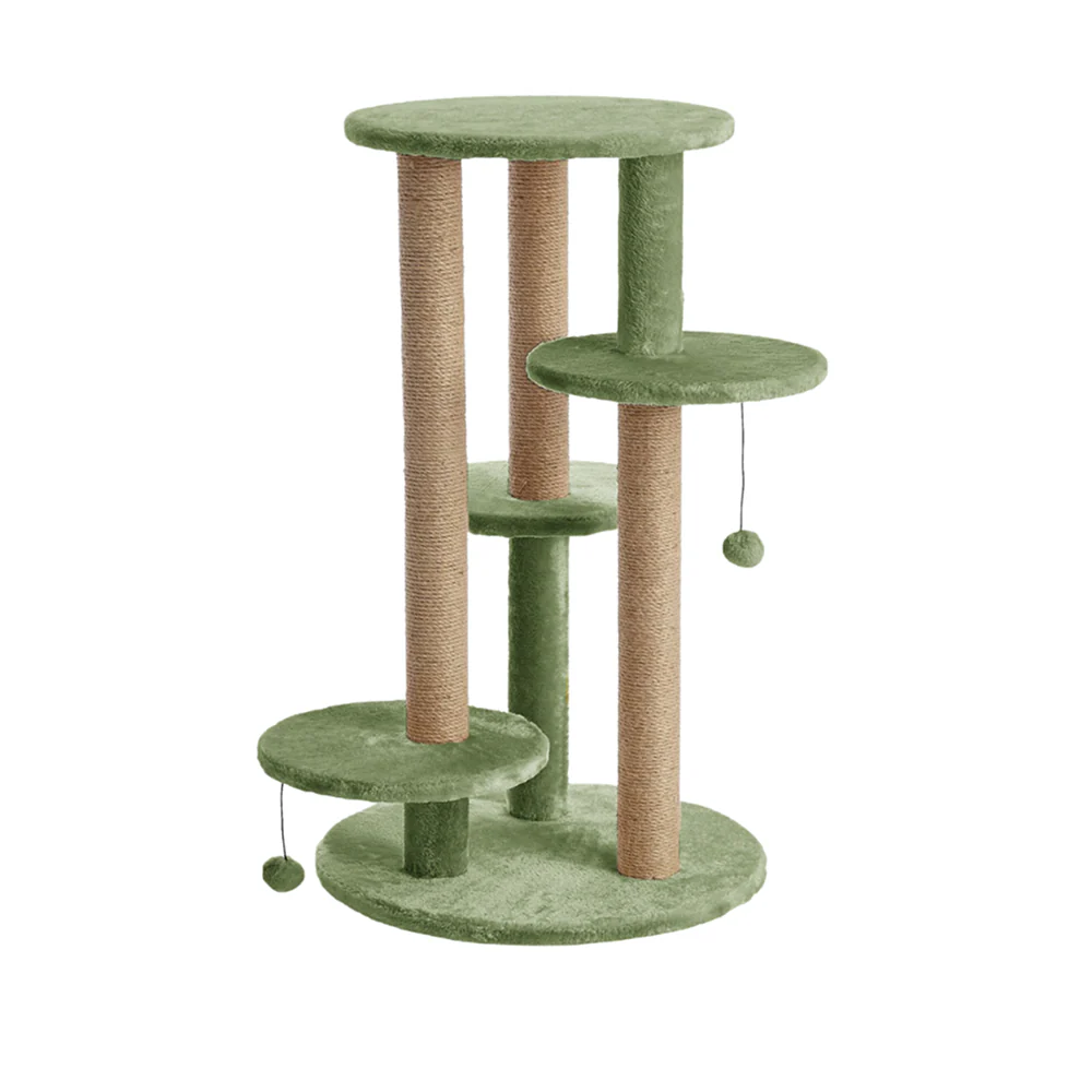 Furrlovers Multi Level Cat Tree with Scratching Posts & Platforms (Green)