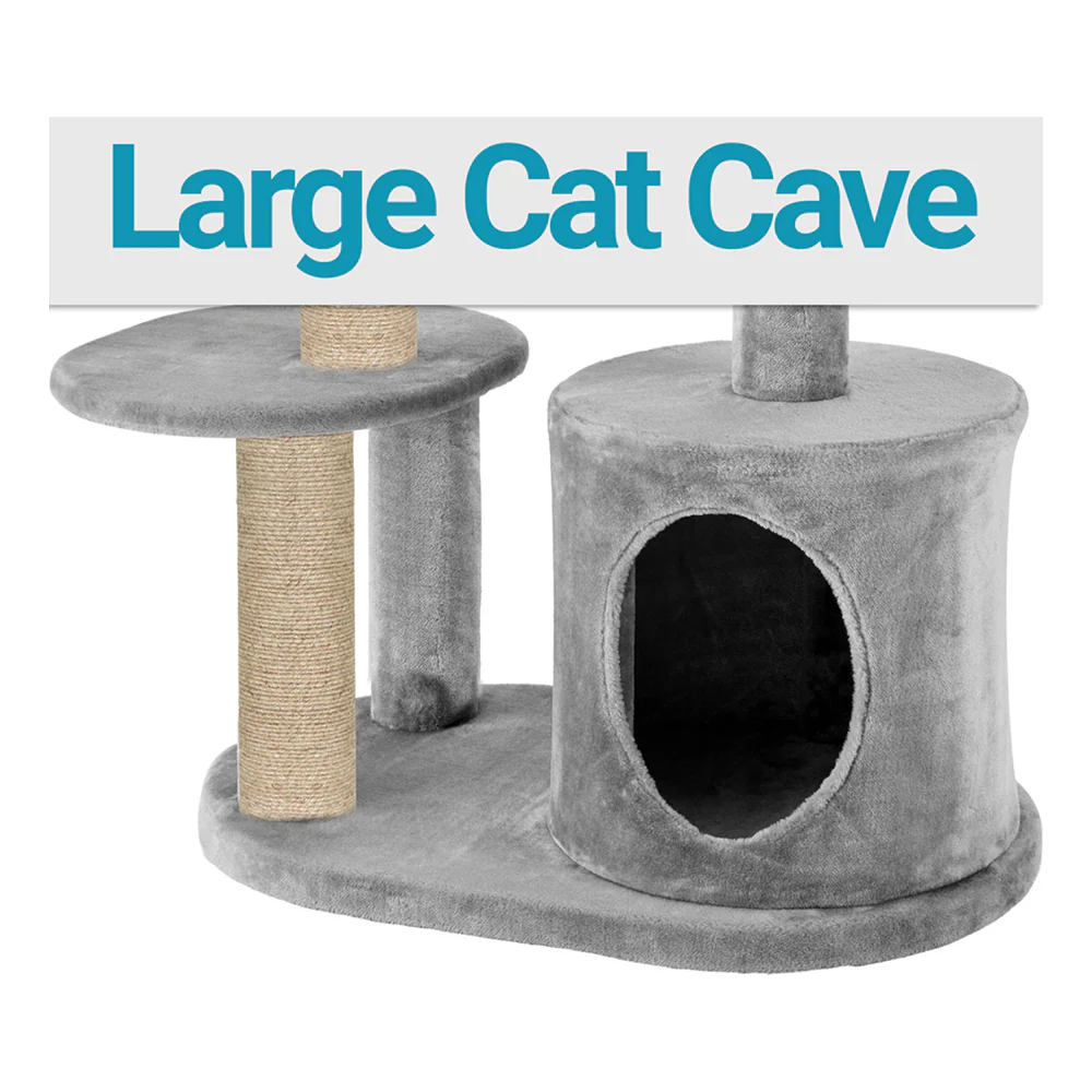 Furrlovers Multi Level Plush Cat Tree with Condo & Sisal Scratching Posts (Grey) - Image 4