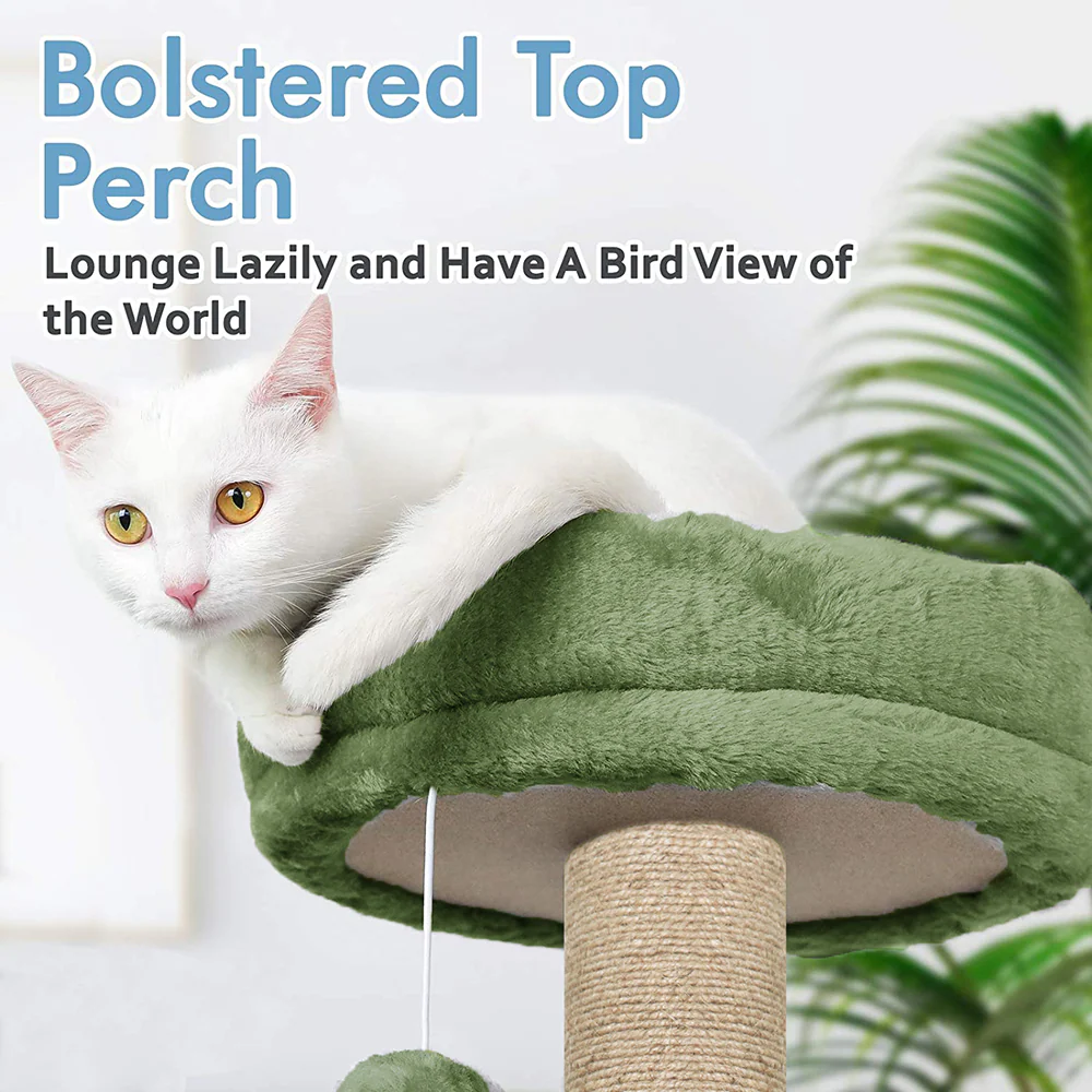 Furrlovers Multi Storey Cat Tree with Hammock, Condo & Scratching Posts (Green) - Image 3