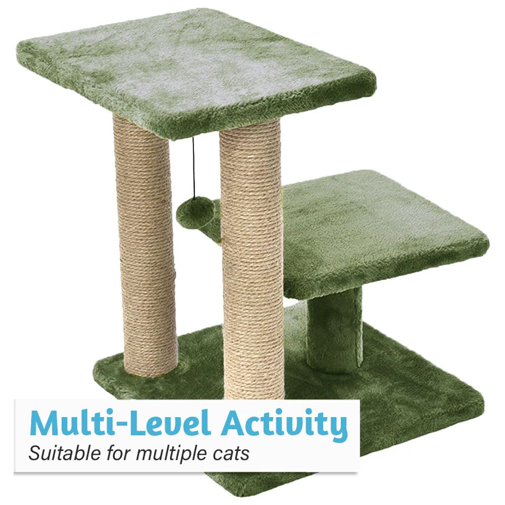 Furrlovers Multiple Level Activity Tower with Scratching Posts for Cats (Green) - Image 2