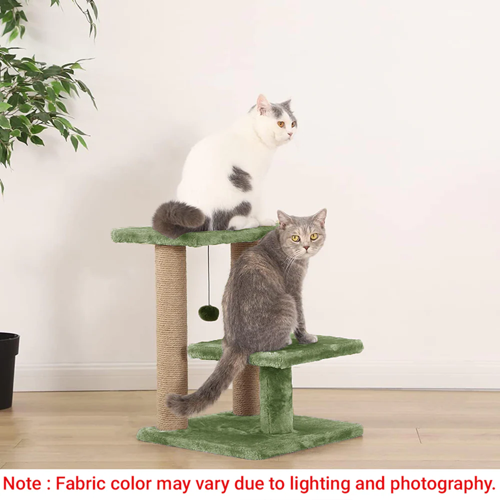 Furrlovers Multiple Level Activity Tower with Scratching Posts for Cats (Green) - Image 3