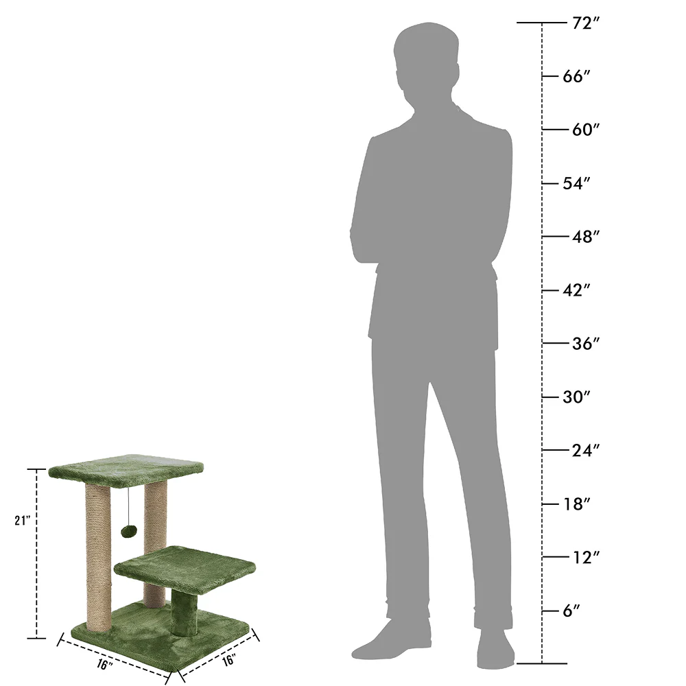 Furrlovers Multiple Level Activity Tower with Scratching Posts for Cats (Green) - Image 4