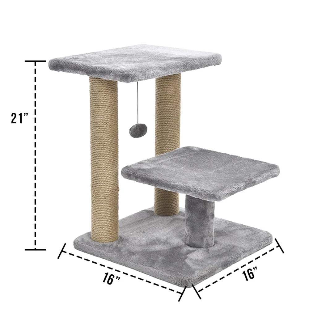 Furrlovers Multiple Level Activity Tower with Scratching Posts for Cats (Grey) - Image 4