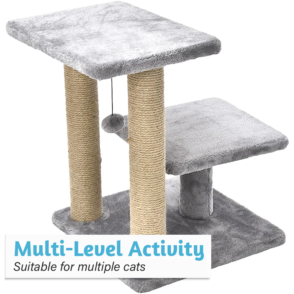 Furrlovers Multiple Level Activity Tower with Scratching Posts for Cats (Grey) - Image 6