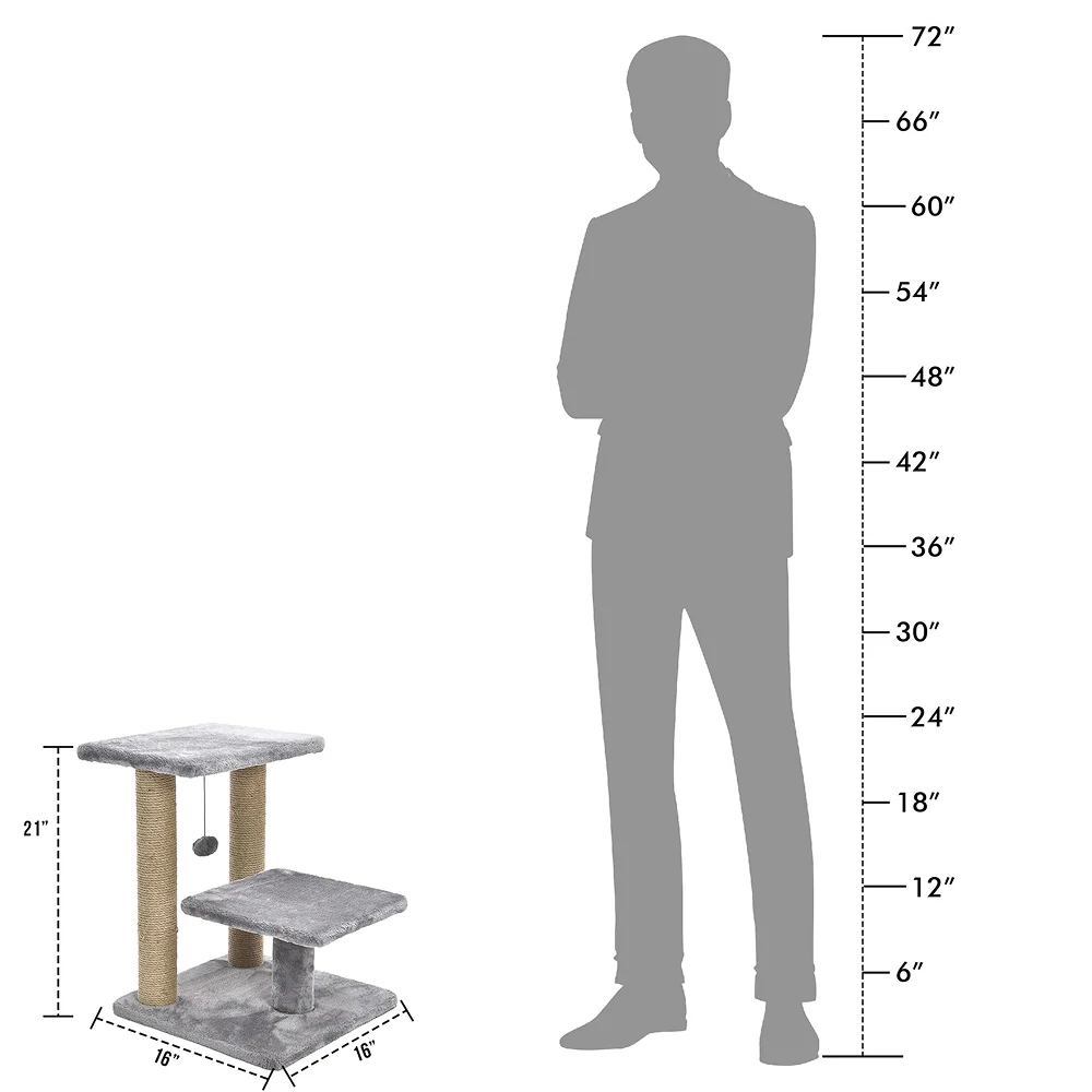 Furrlovers Multiple Level Activity Tower with Scratching Posts for Cats (Grey) - Image 7